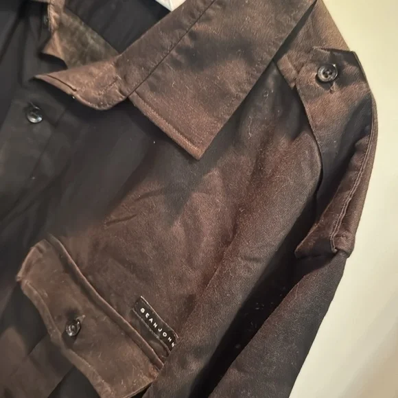 Sean John Black Short Sleeve Button down Shirt 3XL - Picture 4 of 10